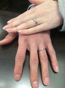 販売日本 俄 結婚指輪 雪佳景 ペアリング（箱つき） - アクセサリー