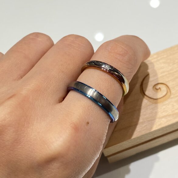 SORAの結婚指輪　ドームの着用画像