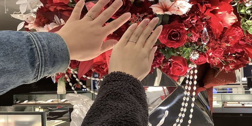 【新潟市】ロイヤル・アッシャーの結婚指輪をお作りいただきました