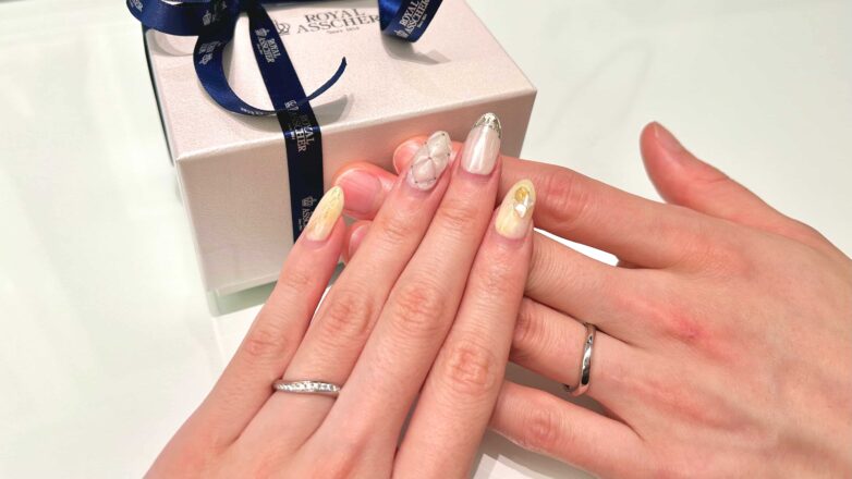 【新潟市】ロイヤル・アッシャーの結婚指輪をおつくりいただきました