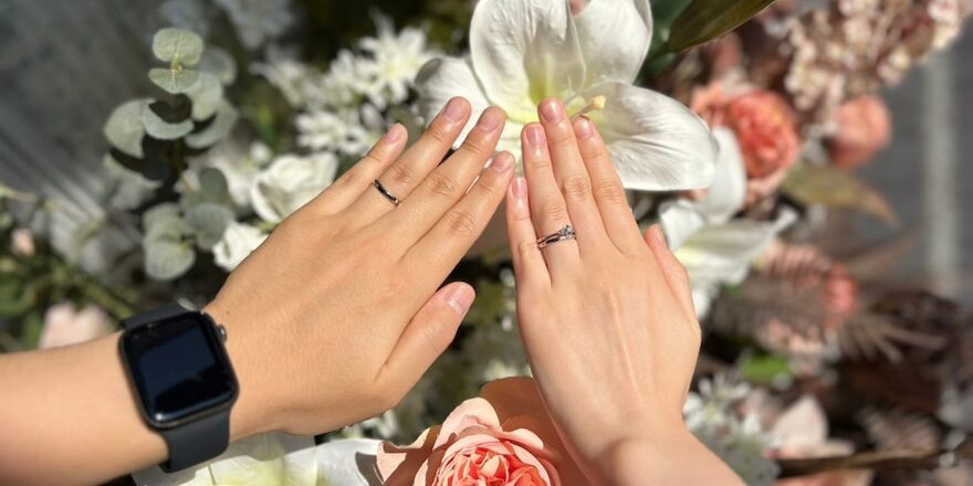 【新潟市】ロイヤル・アッシャーの結婚指輪をお作りいただきました