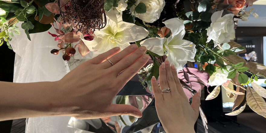 【新潟市】ポンテヴェキオの結婚指輪をお作りいただきました