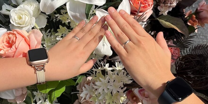 【上越市】ロイヤル・アッシャーの結婚指輪をお作りいただきました