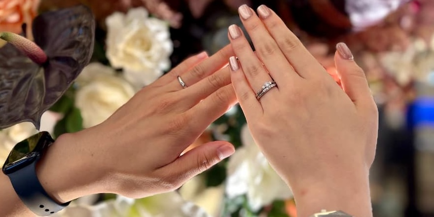 【魚沼市】ラザールダイヤモンドの婚約指輪・結婚指輪をお作りいただきました