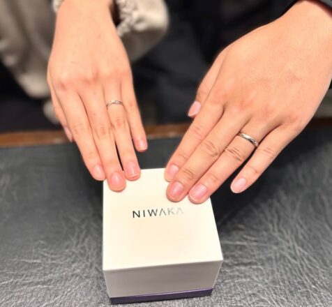 【新潟市】NIWAKAの結婚指輪をお作りいただきました