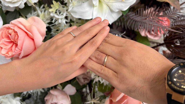 【新潟市・柏崎市】美女と野獣の結婚指輪をおつくりいただきました