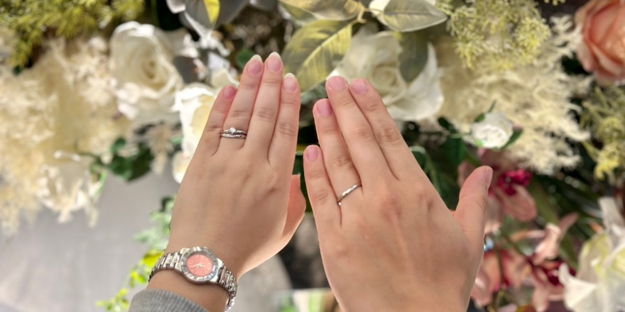 【上越市】NIWAKAの婚約指輪・結婚指輪をお作りいただきました