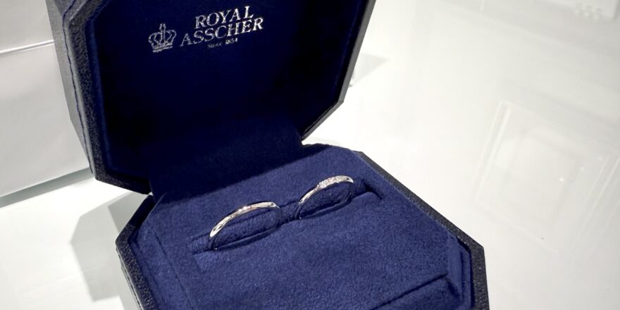 【燕市・新潟市】ロイヤル・アッシャーの結婚指輪をおつくりいただきました