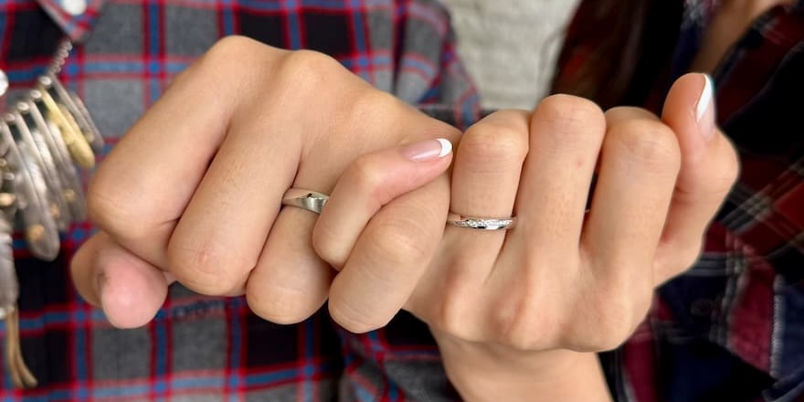 【新潟市・茨城県】ルシエの結婚指輪をお作りいただきました