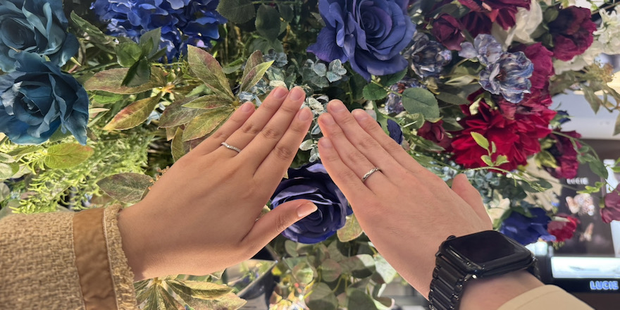 【新潟市】ルシエの結婚指輪をお作りいただきました