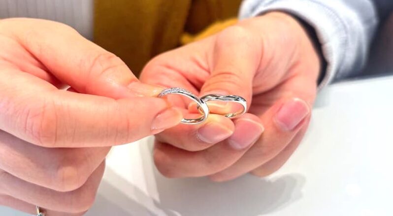 【長岡市】ラザールダイヤモンドの結婚指輪をお作りいただきました