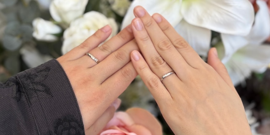 【胎内市・新潟市】ロイヤル・アッシャーの結婚指輪をお作りいただきました
