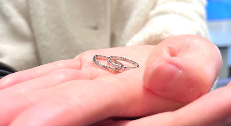 【新潟市】ロイヤル・アッシャーの結婚指輪をお作りいただきました