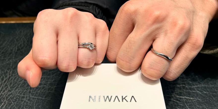 【新潟市】NIWAKAの婚約指輪・結婚指輪をお作りお作りいただきました