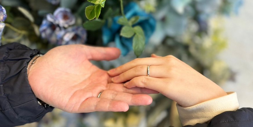 【三条市】ロイヤル・アッシャーの結婚指輪をお作りいただきました