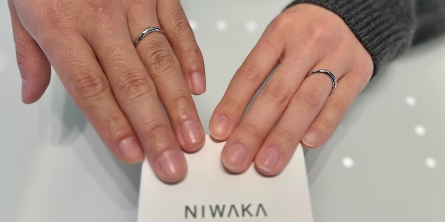 【新潟市】NIWAKAの結婚指輪をお作りいただきました