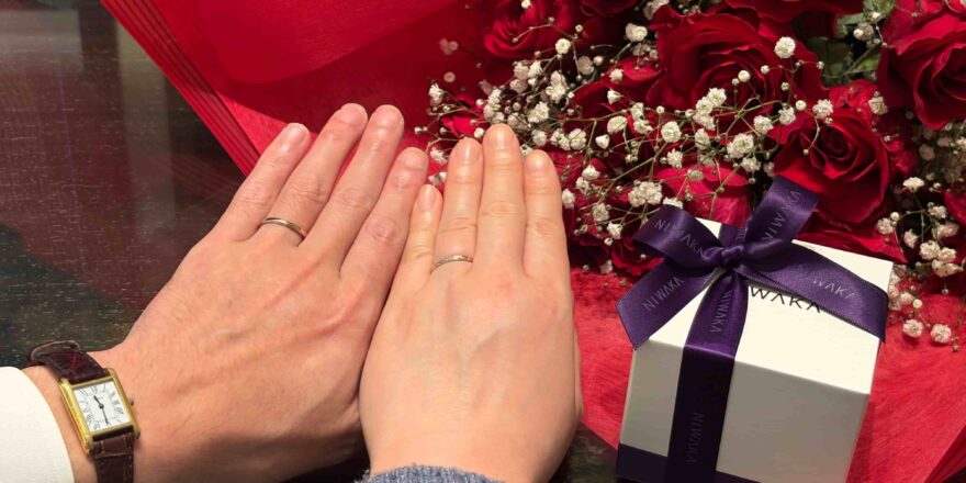 【新潟市・長岡市】NIWAKAの結婚指輪をおつくりいただきました