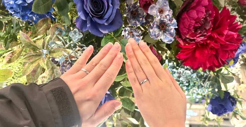 【佐渡市】ロイヤル・アッシャーの結婚指輪をお作りいただきました