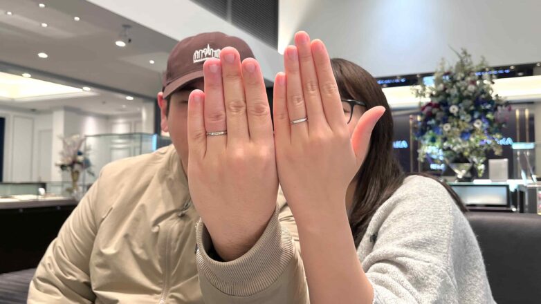 【新潟市】ロイヤル・アッシャーの結婚指輪をおつくりいただきました