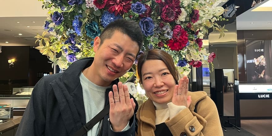 【佐渡市】NIWAKAの結婚指輪をお作りいただきました