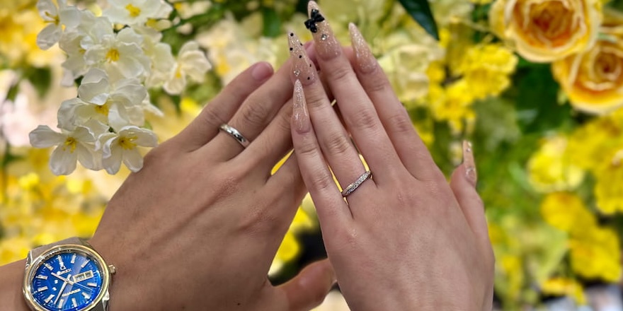【三条市・見附市】NIWAKAとルシエの結婚指輪をお作りいただきました