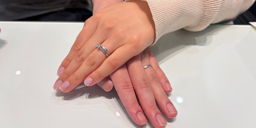 【東京都・新潟市】ルシエの婚約指輪と結婚指輪をお作りいただきました