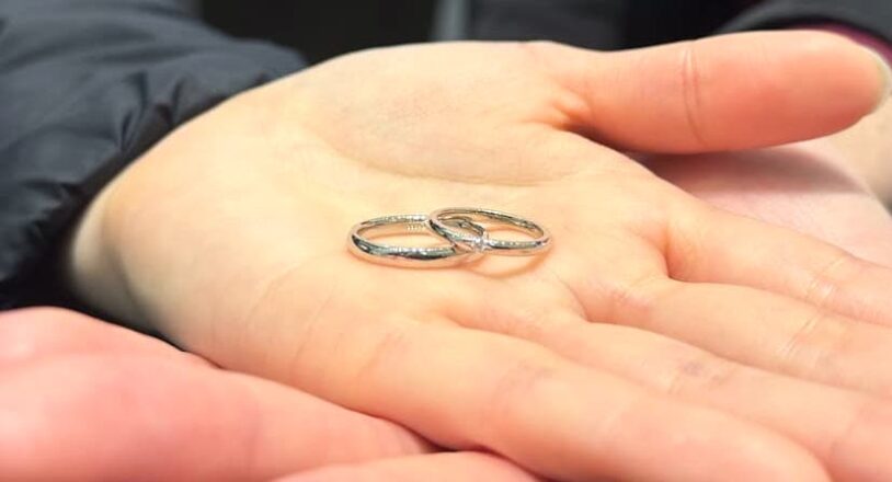 【新潟市】ロイヤル・アッシャーの結婚指輪をお作りいただきました