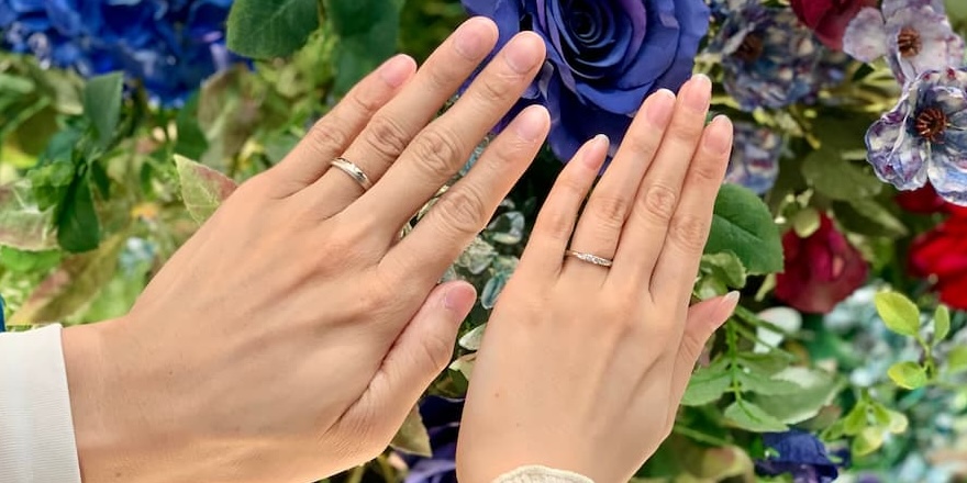 【新発田市】ラザールダイヤモンドの結婚指輪をお作りいただきました