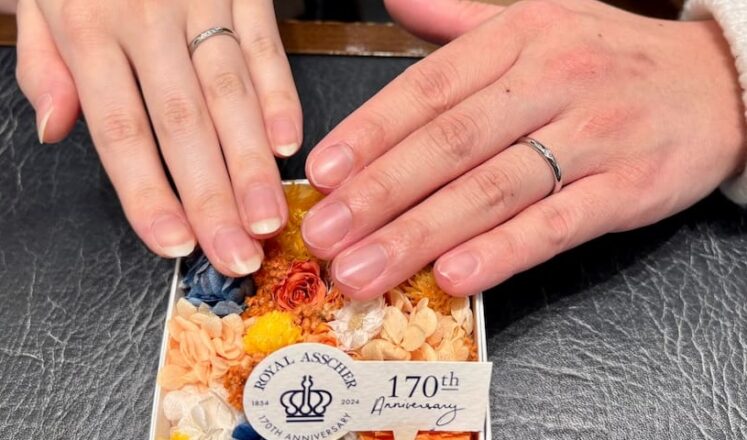 【新潟市】ロイヤル・アッシャーの結婚指輪をお作りいただきました　