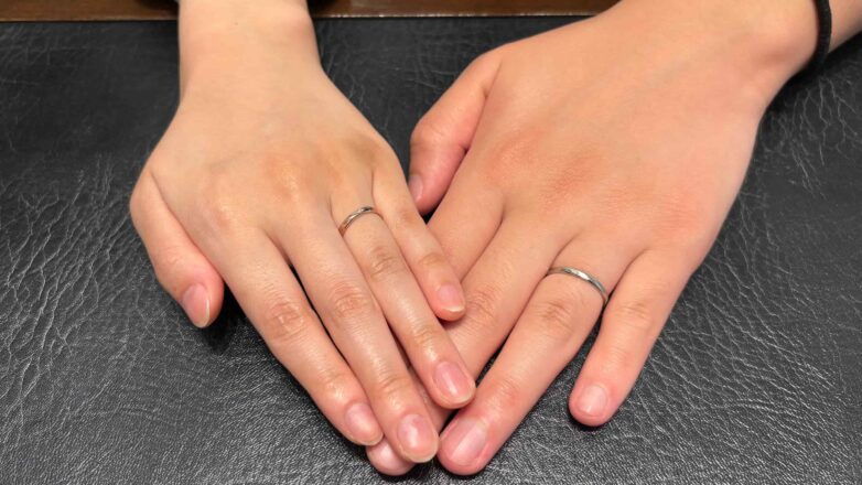【新潟市】ロイヤル・アッシャーの結婚指輪をおつくりいただきました