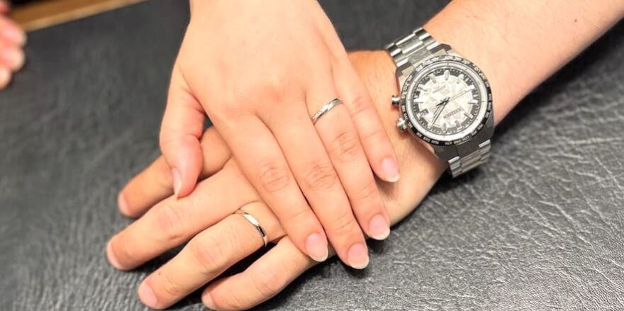 【新潟市】マイスターの結婚指輪をお作りいただきました