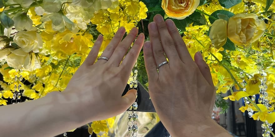 【新潟市】ロイヤル・アッシャーの結婚指輪をお作りいただきました