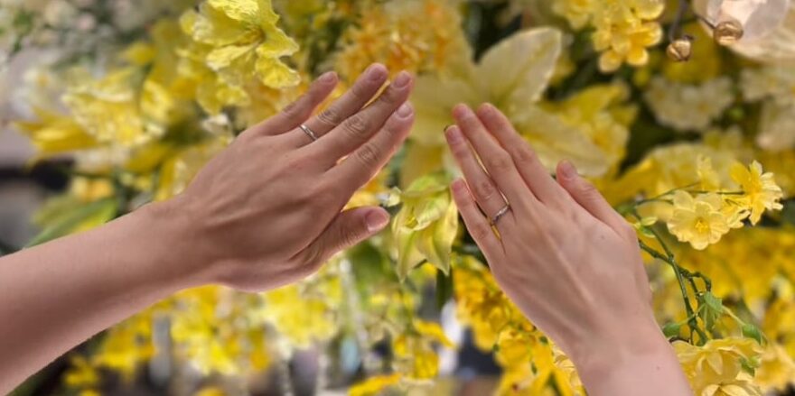 【新潟市】ロイヤル・アッシャーの結婚指輪をお作りいただきました