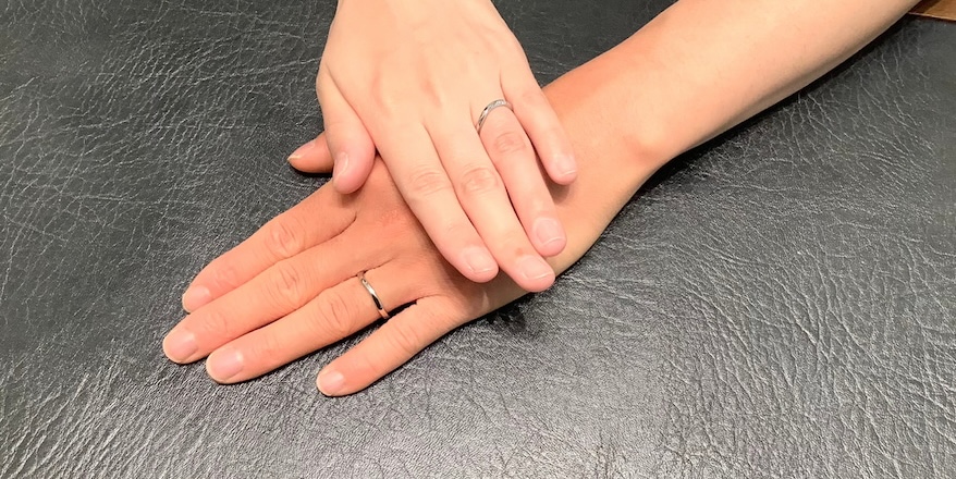 【新潟市】ロイヤル・アッシャーの結婚指輪をおつくりいただきました