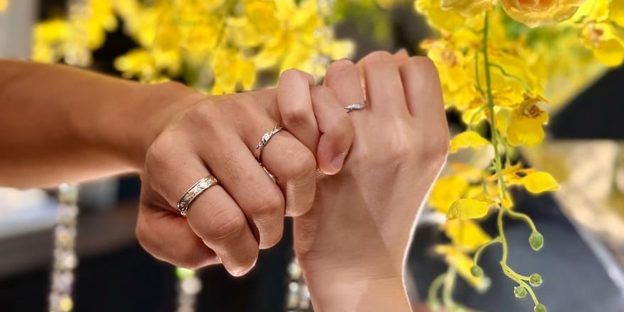 【新潟市】ロイヤル・アッシャーの結婚指輪をお作りいただきました