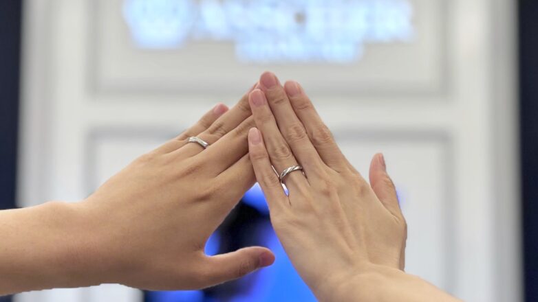 【新潟市】ロイヤル・アッシャーの結婚指輪をおつくりいただきました