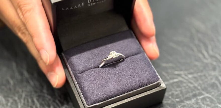 【長岡市】ラザールダイヤモンドの婚約指輪をお作りいただきました