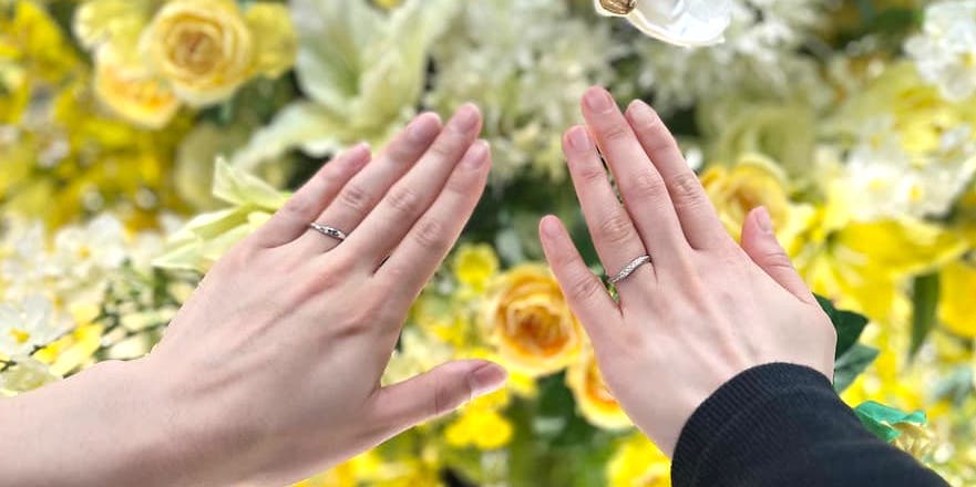 【長岡市】ロイヤル・アッシャーの結婚指輪をお作りいただきました