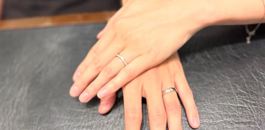 【新潟市】ロイヤル・アッシャーの結婚指輪をお作りいただきました