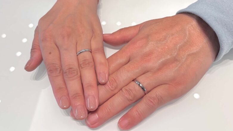 【秋田県】ラザールダイヤモンドの結婚指輪をおつくりいただきました