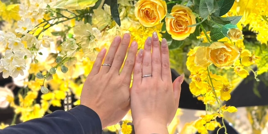 【新発田市】ロイヤル・アッシャーの結婚指輪をお作りいただきました