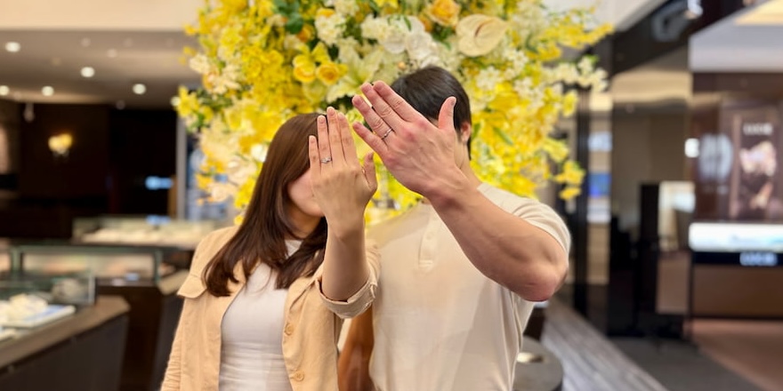 【村上市】NIWAKAの婚約指輪と結婚指輪をお作りいただきました