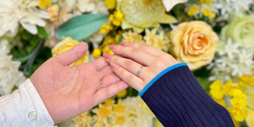【新潟市】NIWAKAの結婚指輪をお作りいただきました