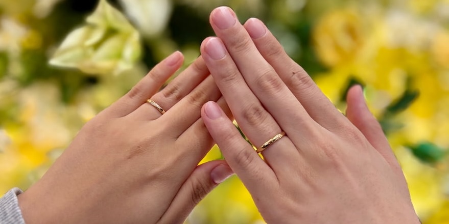 【新発田市】ラザールダイヤモンドの結婚指輪をお作りいただきました