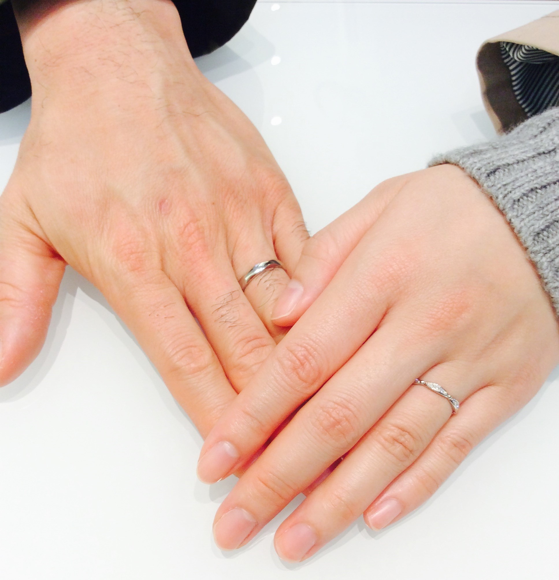 新潟の一真堂でルシエ(LUCIE)の結婚指輪「アリア」をご成約（新発田市 