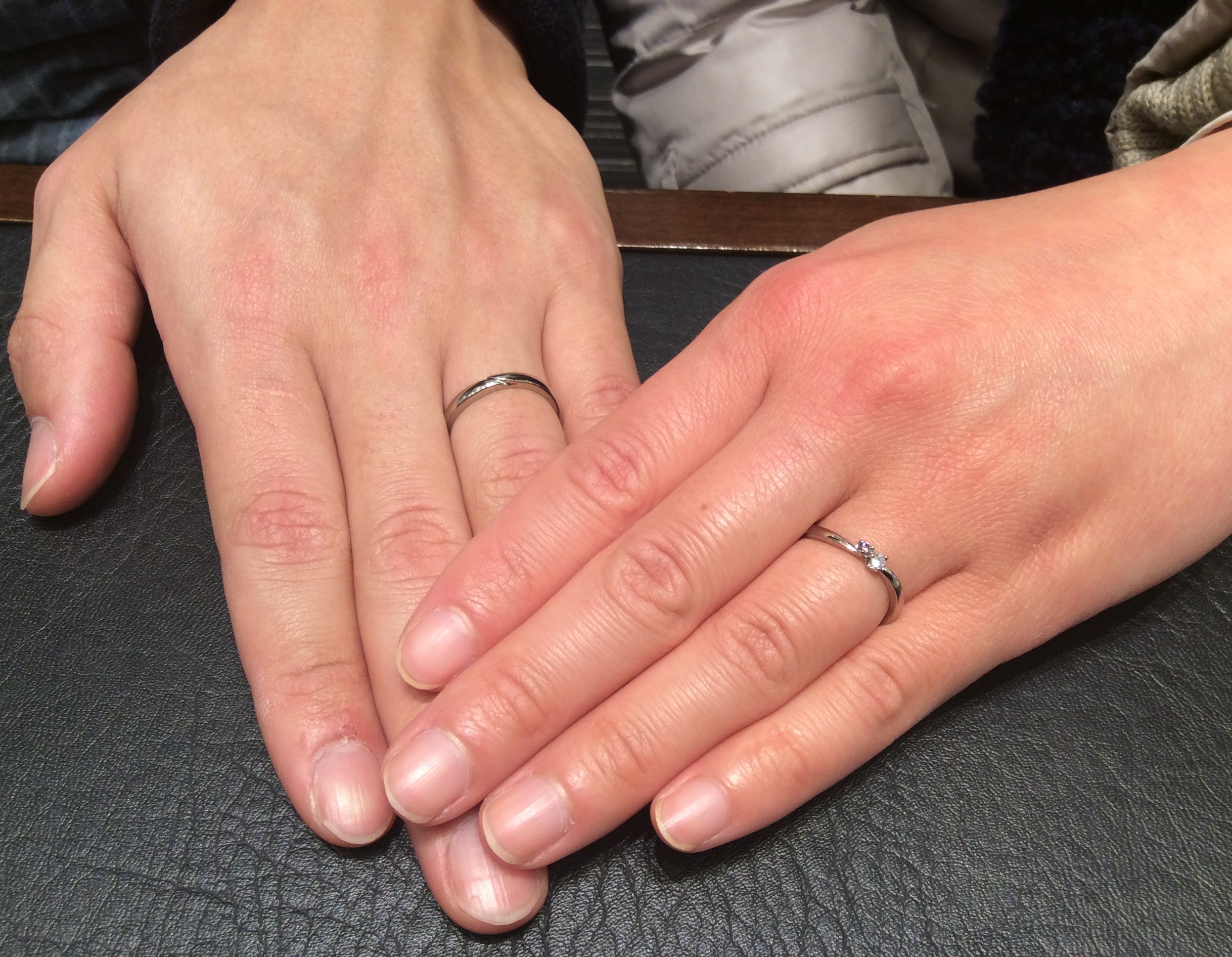 結婚指輪 LUCIE（ルシエ）の『オーロラ』をプラチナゴールドでお作りしました！ 💐（新潟市/土屋様ご夫婦）