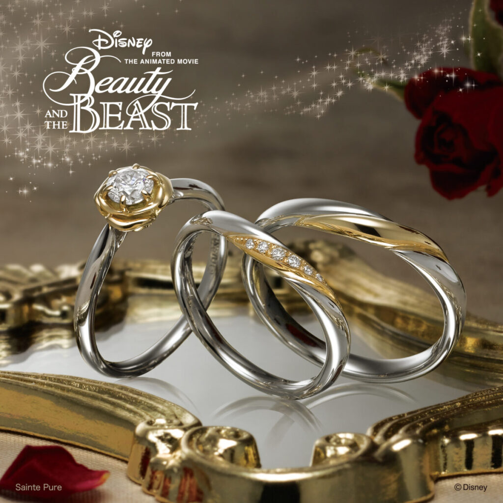 美女と野獣シリーズ　婚約指輪　結婚指輪　Eternal Rose