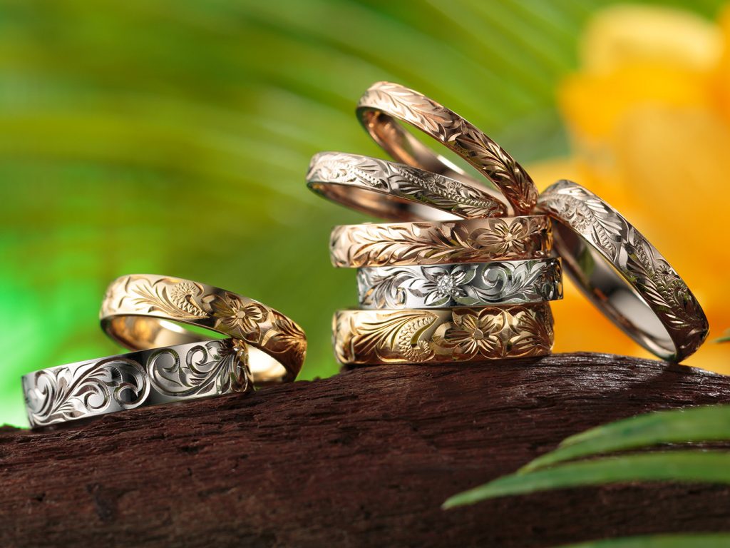 ハワイアンジュエリーの結婚指輪「イモータル」