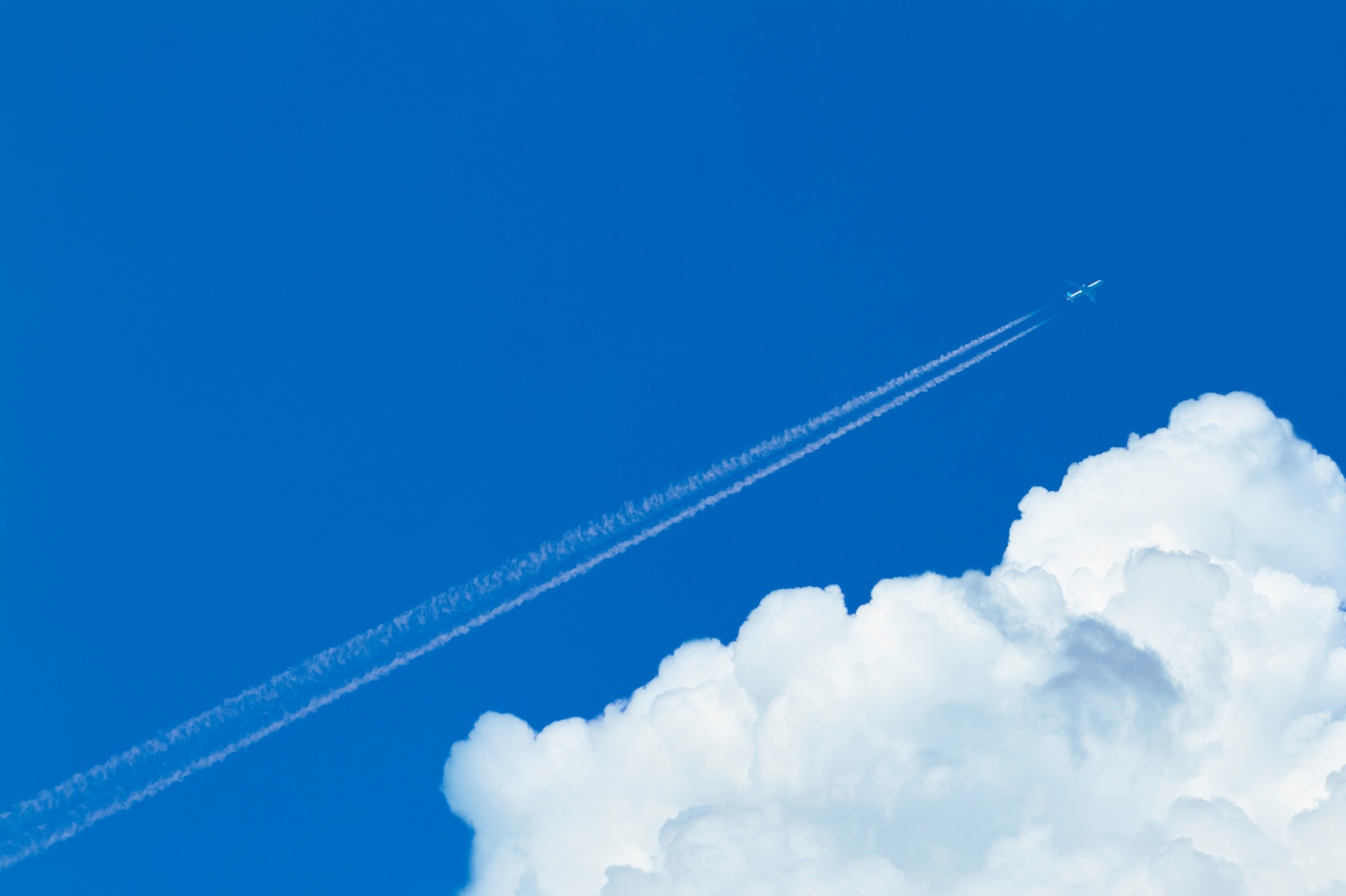 SORAの結婚指輪コントレイルのイメージ　飛行機雲