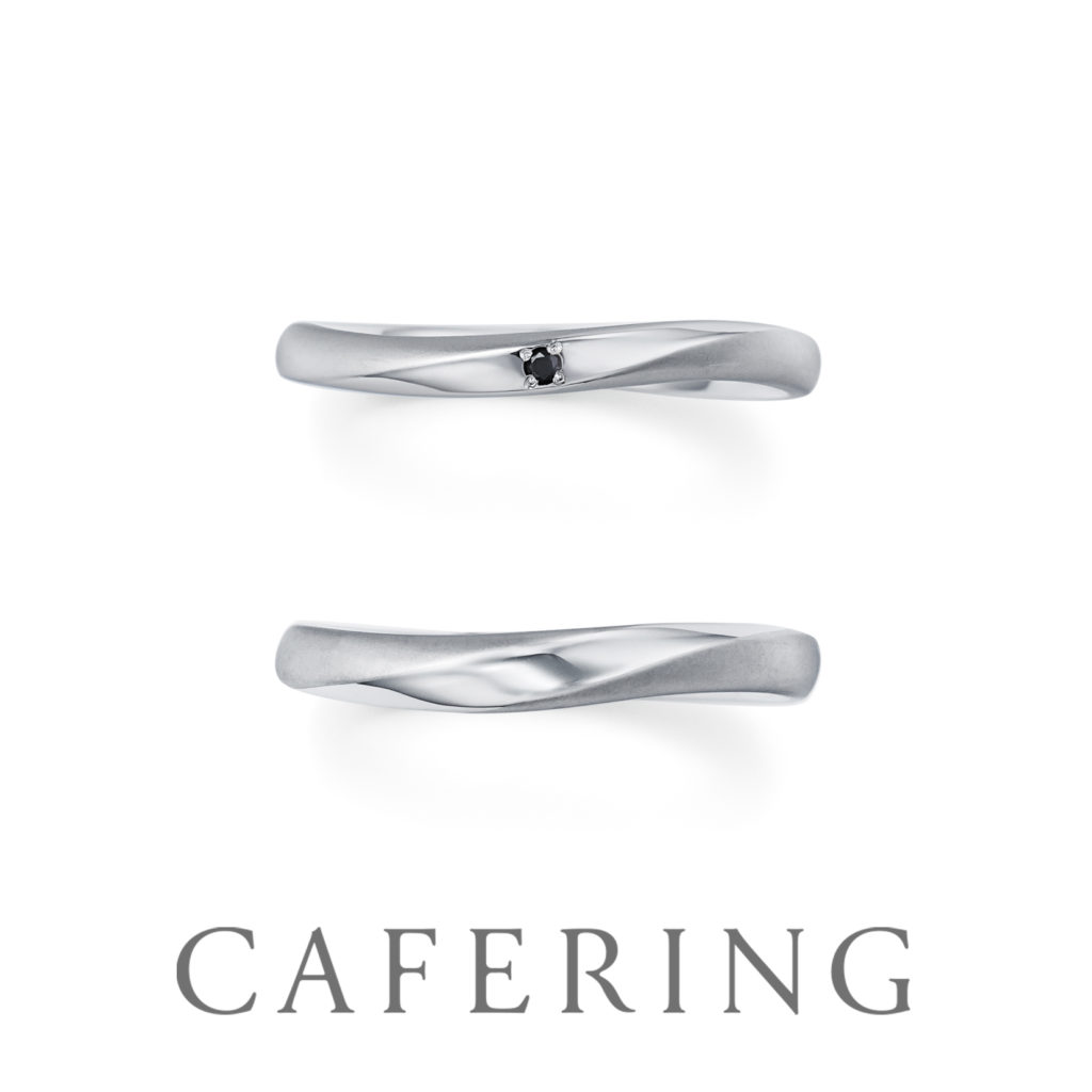カフェリングの結婚指輪ローブドゥマリエ　ブラックダイヤの画像